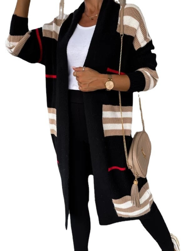 Women Stripe Sweater Casual Wear Pi-Mart
