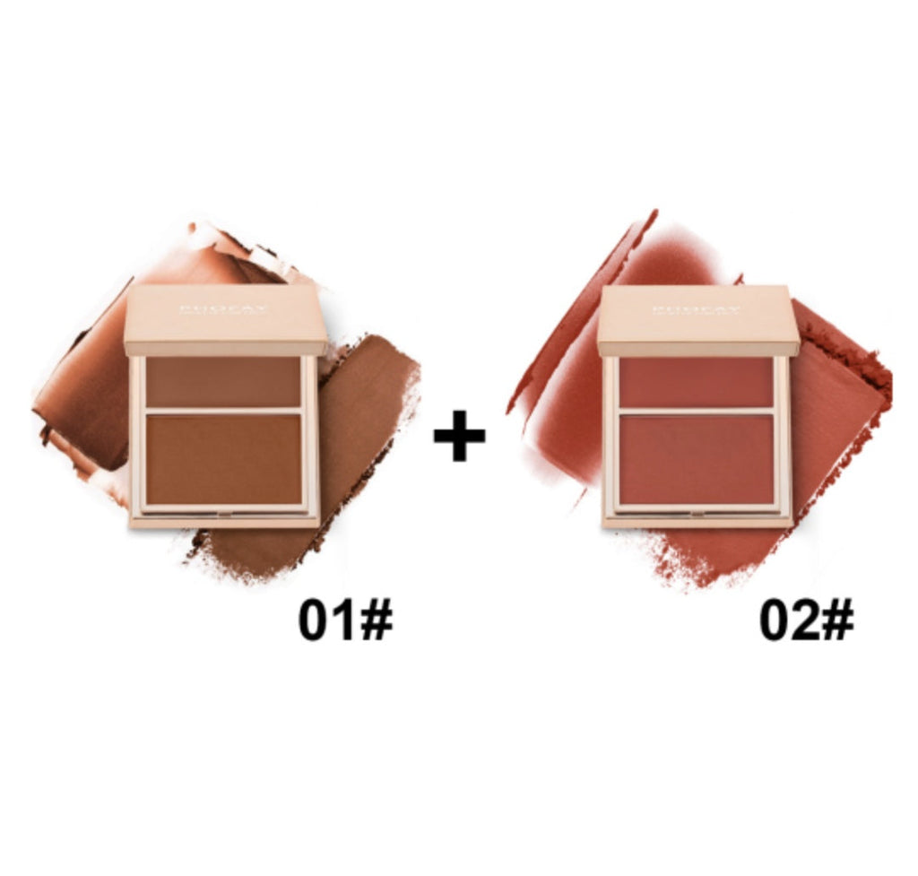 PHOFAY Double-Take Cream & Powder Blush Duo Pi-Mart