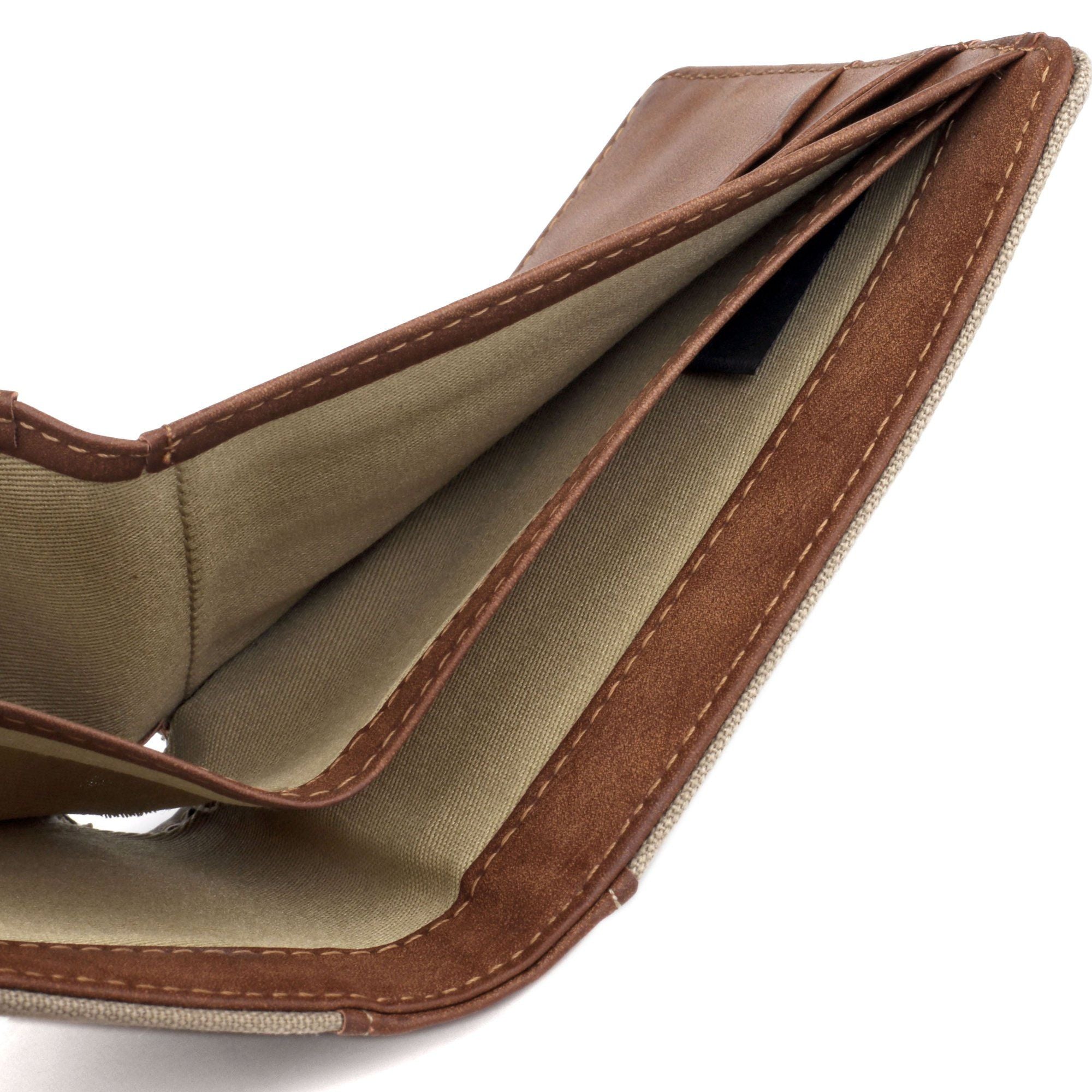 J. Buxton Men's Expedition II Huntington Gear RFID Slimfold Canvas, Olive