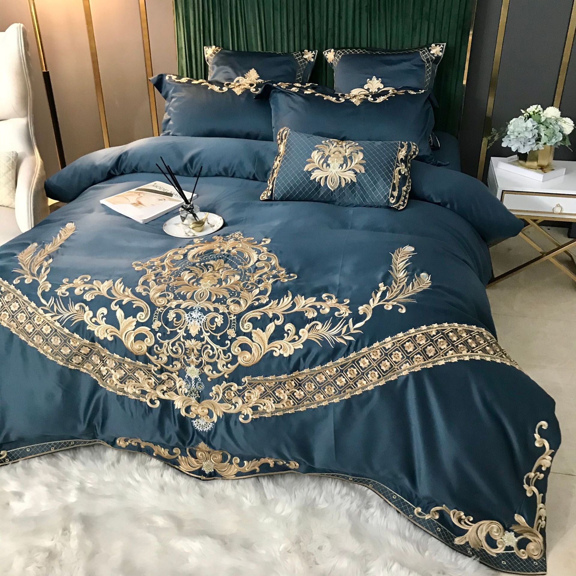 Ice silk duvet cover bedding European style Pi-Mart