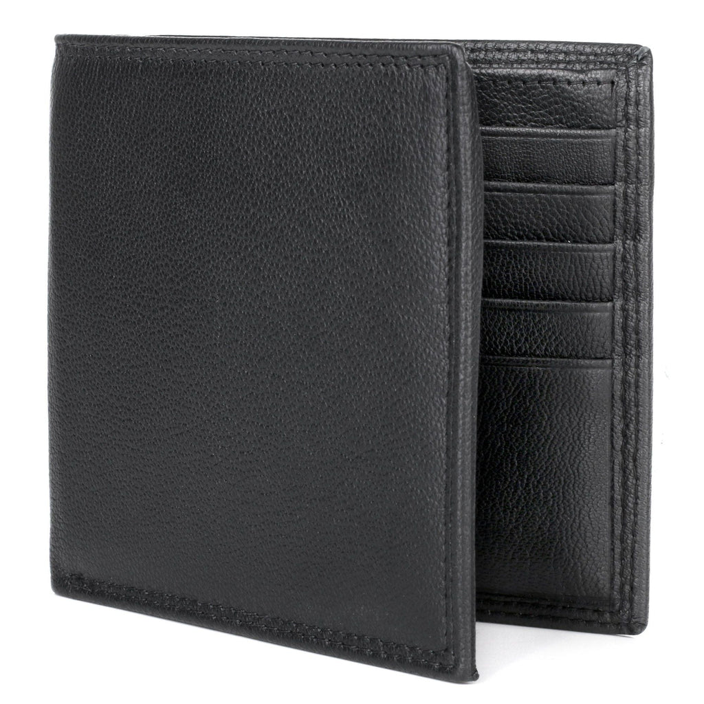 J. Buxton Men's Emblem Cardex Leather, Black