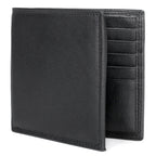 J. Buxton Men's Emblem Cardex Leather, Black
