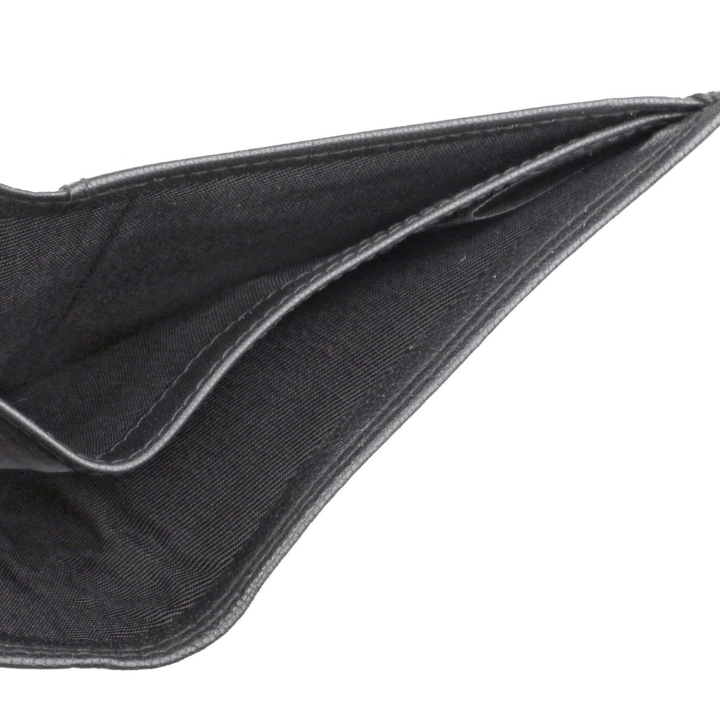J. Buxton Men's Emblem Cardex Leather, Black