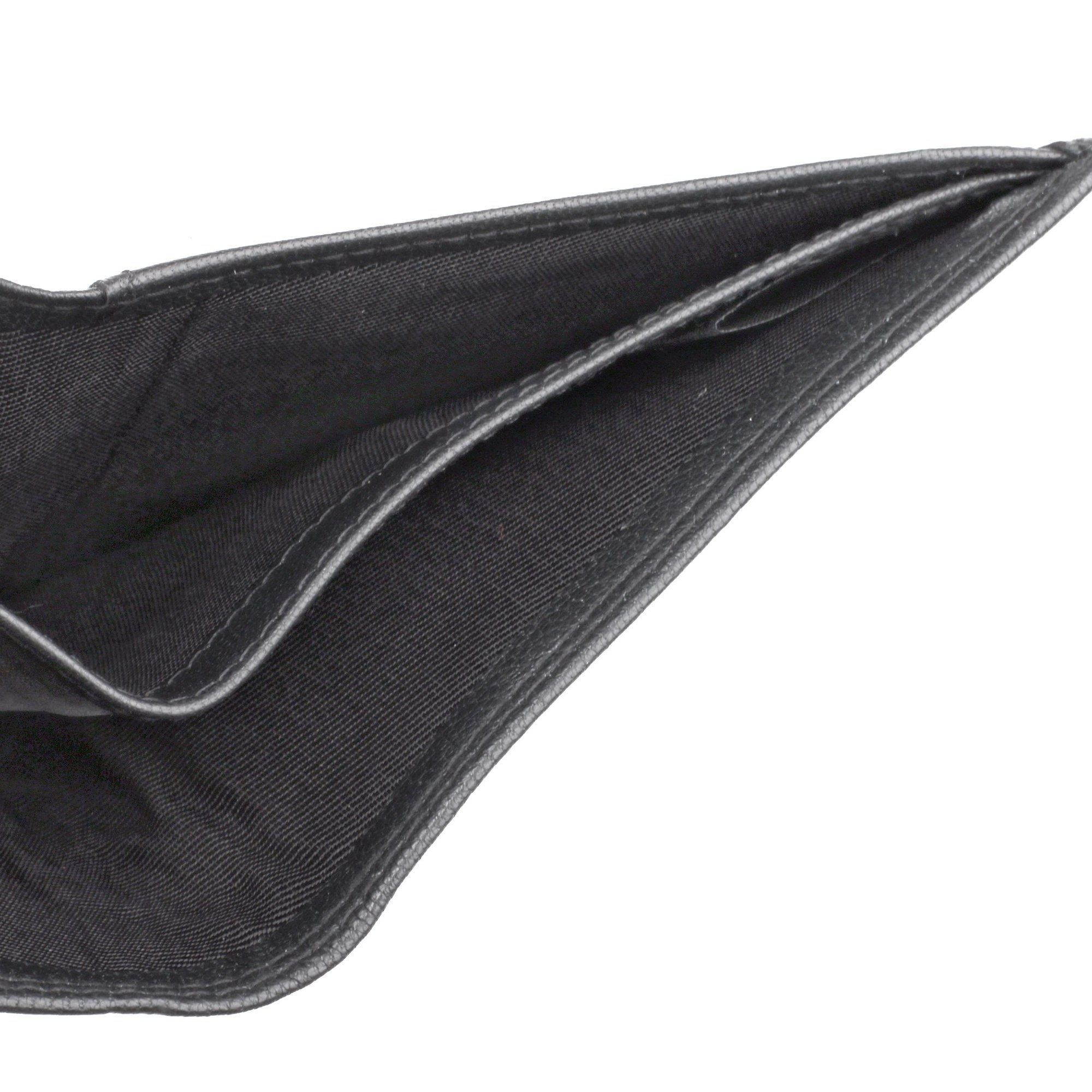 J. Buxton Men's Emblem Cardex Leather, Black