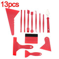 7/13pcs Car Vinyl Film Wrapping Tools Car Sticker Film Scraper Kit Auto Felt Squeegee Scraper Set Knife Decal Plaste Accessories Stevvex