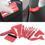 7/13pcs Car Vinyl Film Wrapping Tools Car Sticker Film Scraper Kit Auto Felt Squeegee Scraper Set Knife Decal Plaste Accessories Stevvex