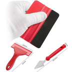 7/13pcs Car Vinyl Film Wrapping Tools Car Sticker Film Scraper Kit Auto Felt Squeegee Scraper Set Knife Decal Plaste Accessories Stevvex