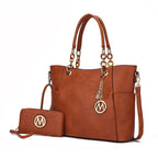 MKF Collection Bonita Vegan Leather Women's Tote Handbag & Wallet by Mia K - ( Color Black)