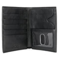 J. Buxton Men's Emblem Credit Card Folio Leather, Black