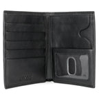 J. Buxton Men's Emblem Credit Card Folio Leather, Black