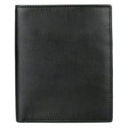 J. Buxton Men's Emblem Credit Card Folio Leather, Black