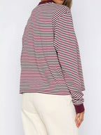 Striped Oversized Round Neck Sweatshirt