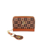 London Fog Women's Giselle French Zip-Around Vegan Leather Wallet & Key Fob Gift Set