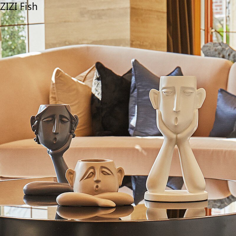 Abstract Figure Statue Vases - SJB-DIAMOND ELITES