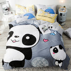 Cartoon four-piece cotton duvet cover Pi-Mart