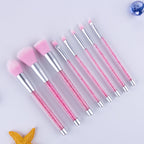 8pcs purple pink crystal makeup brushes Pi-Mart