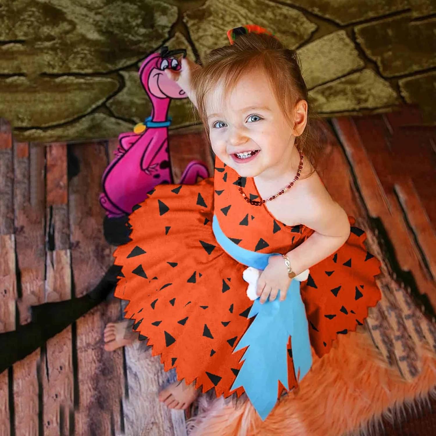 Toddler Kids Caveman Halloween Costume Baby Girls Boys Historical tone ge Caveman Cavegirl Dress Pebbles - SJB-DIAMOND ELITES