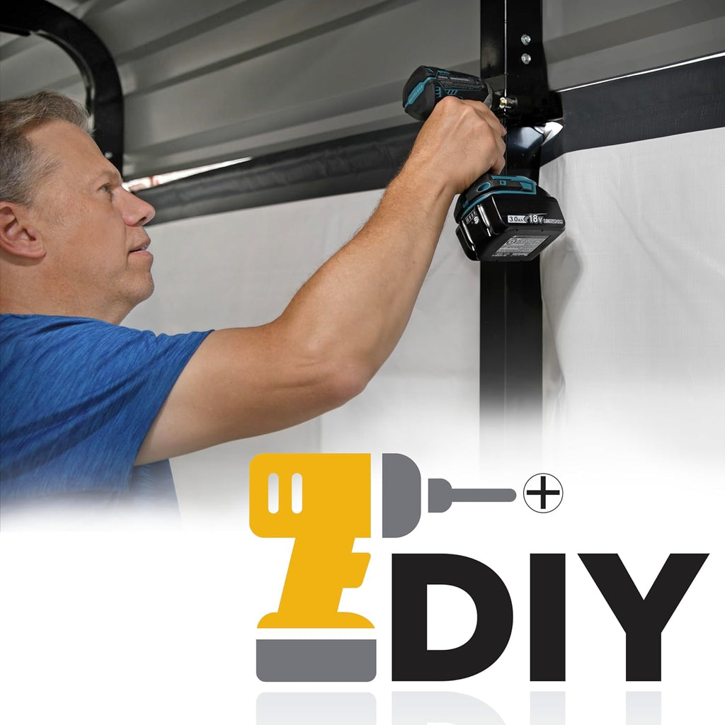Arrow 20' X 9' One-Sided Carport Enclosure Wall Kit For 7' Or 9' Carports, Heavy-Duty Galvanized Steel Carport Enclosure Panel, Lootquake LLC