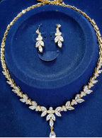 Simple White Bride Zircon Set Women Pi-Mart