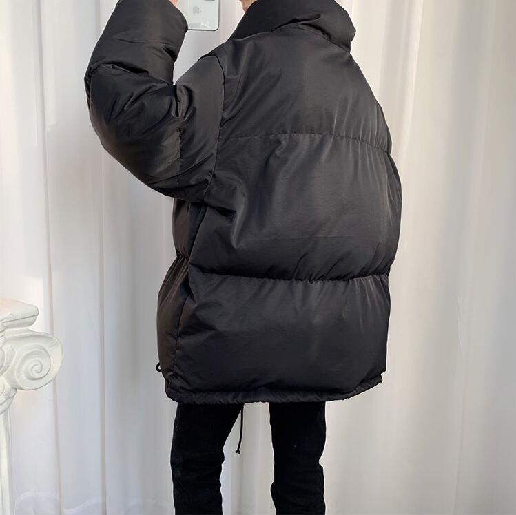 Standing Collar Single Breasted Cotton Jacket Male