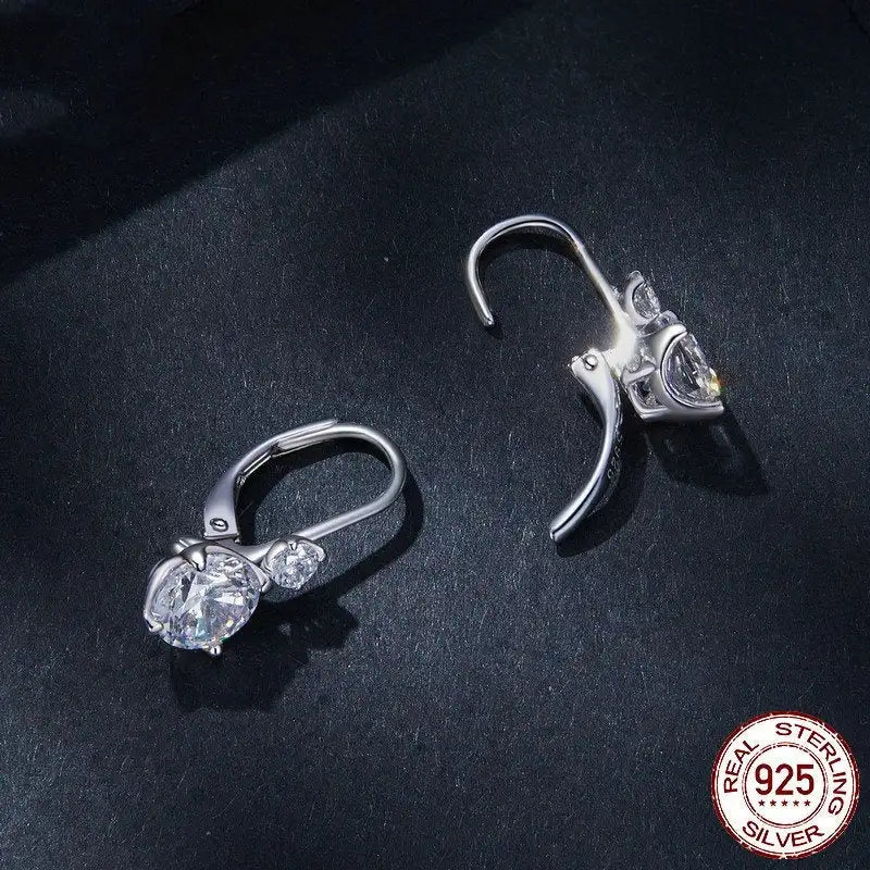 Affordable Luxury Style S925 Sterling Silver 1 Karat Moissanite Ear Clip Lootquake LLC