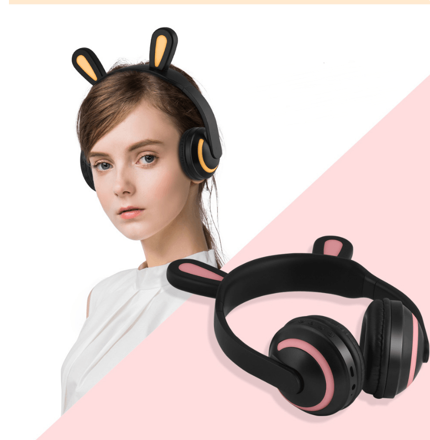 Interesting New Kids Headphones Wireless Bluetooth In Cat Ears Headphones Style With Noise Reduction Live Breathing Lights Glare and LED Lights - SJB-DIAMOND ELITES