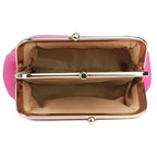 Julia Buxton Women's Pebble Vegan Leather Triple Frame, Fuchsia EasyOptionXY LLC