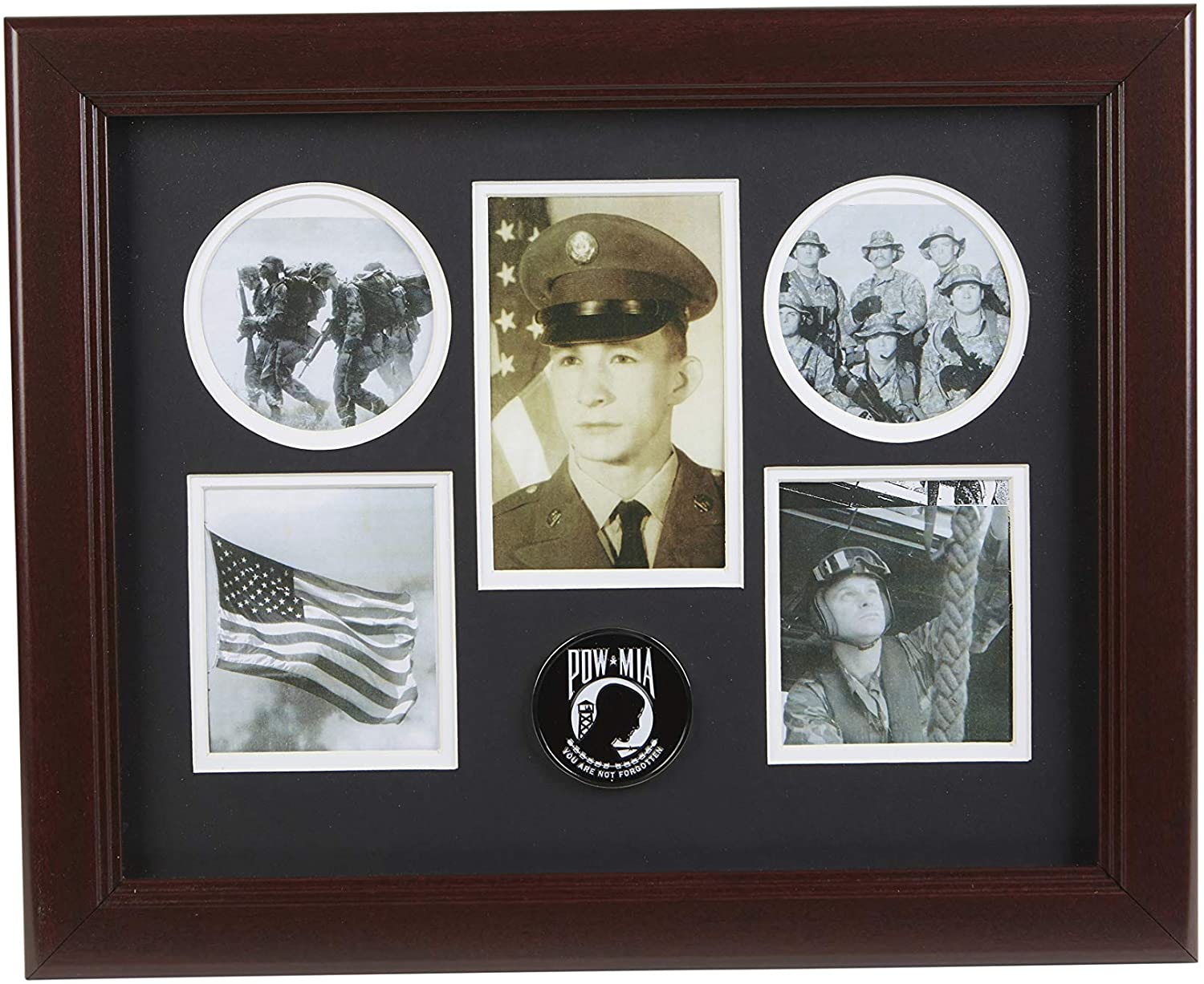 POW/MIA Medallion 5 Picture Collage Frame The Military Gift Store