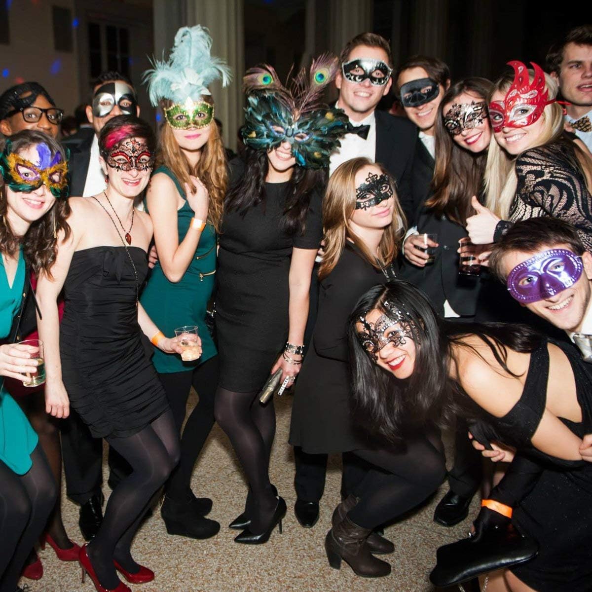 Masquerade Mask for Women Shiny Rhinestone Venetian Party Prom Ball Metal Mask - SJB-DIAMOND ELITES