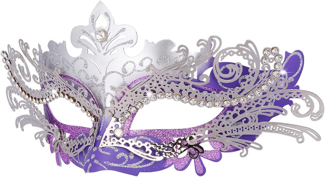 Masquerade Mask, Mardi Gras Deecorations Venetian Masks for Womens - SJB-DIAMOND ELITES