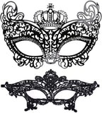 Masquerade Mask for Women Shiny Rhinestone Venetian Party Prom Ball Metal Mask - SJB-DIAMOND ELITES