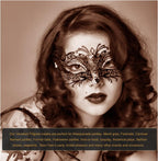 Masquerade Mask for Women Shiny Rhinestone Venetian Party Prom Ball Metal Mask - SJB-DIAMOND ELITES