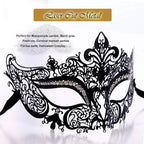 Masquerade Mask for Women Shiny Rhinestone Venetian Party Prom Ball Metal Mask - SJB-DIAMOND ELITES