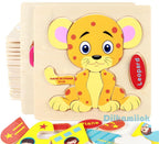 Wooden 3D Stevvex Modern Interesting Baby Learning Puzzles for Children Cartoon Animal Fruit Puzzles Intelligence Kids Children Educational Toy - SJB-DIAMOND ELITES