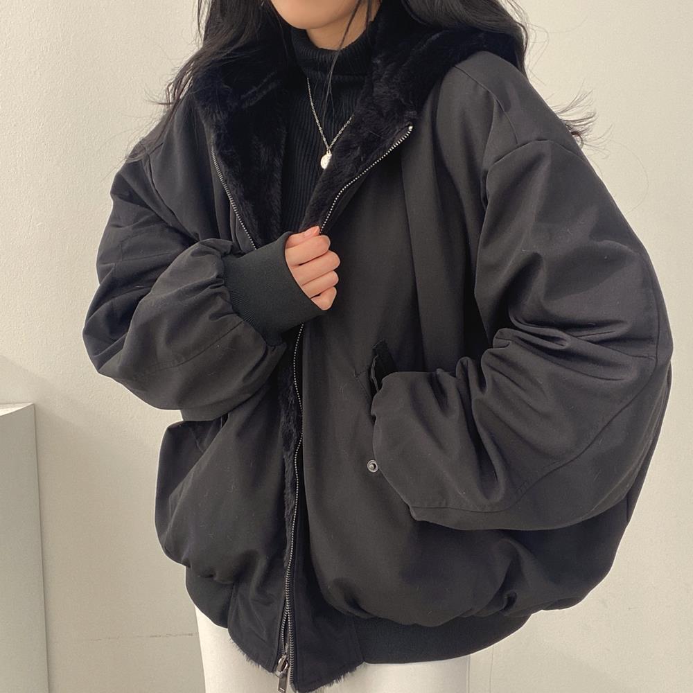 Simple, Loose And Thickened Cotton Coat On Both Sides Pi-Mart