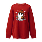 Fashion Drop-shoulder Sweater Women's Halloween Velvet Hoodie Pi-Mart