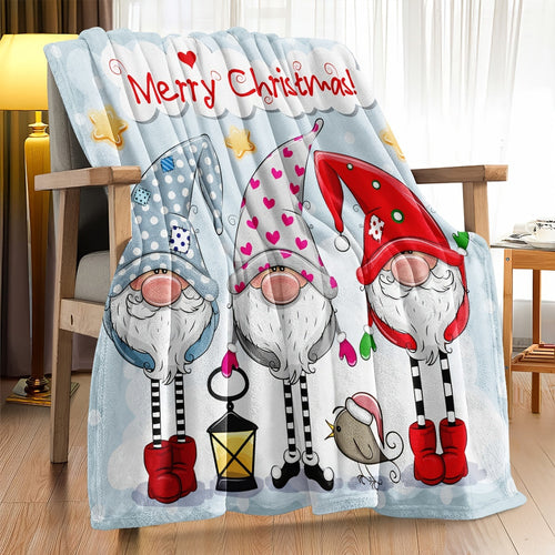 1pc Christmas Throw Blanket, Christmas Party Decorations Blanket, New Year Gift Bed Blanket, Christmas Gift For Couch Bed Sofa Office Camping