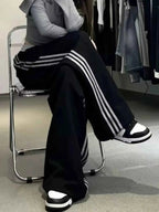 Casual Loose Fit Striped Pants THRIXINE