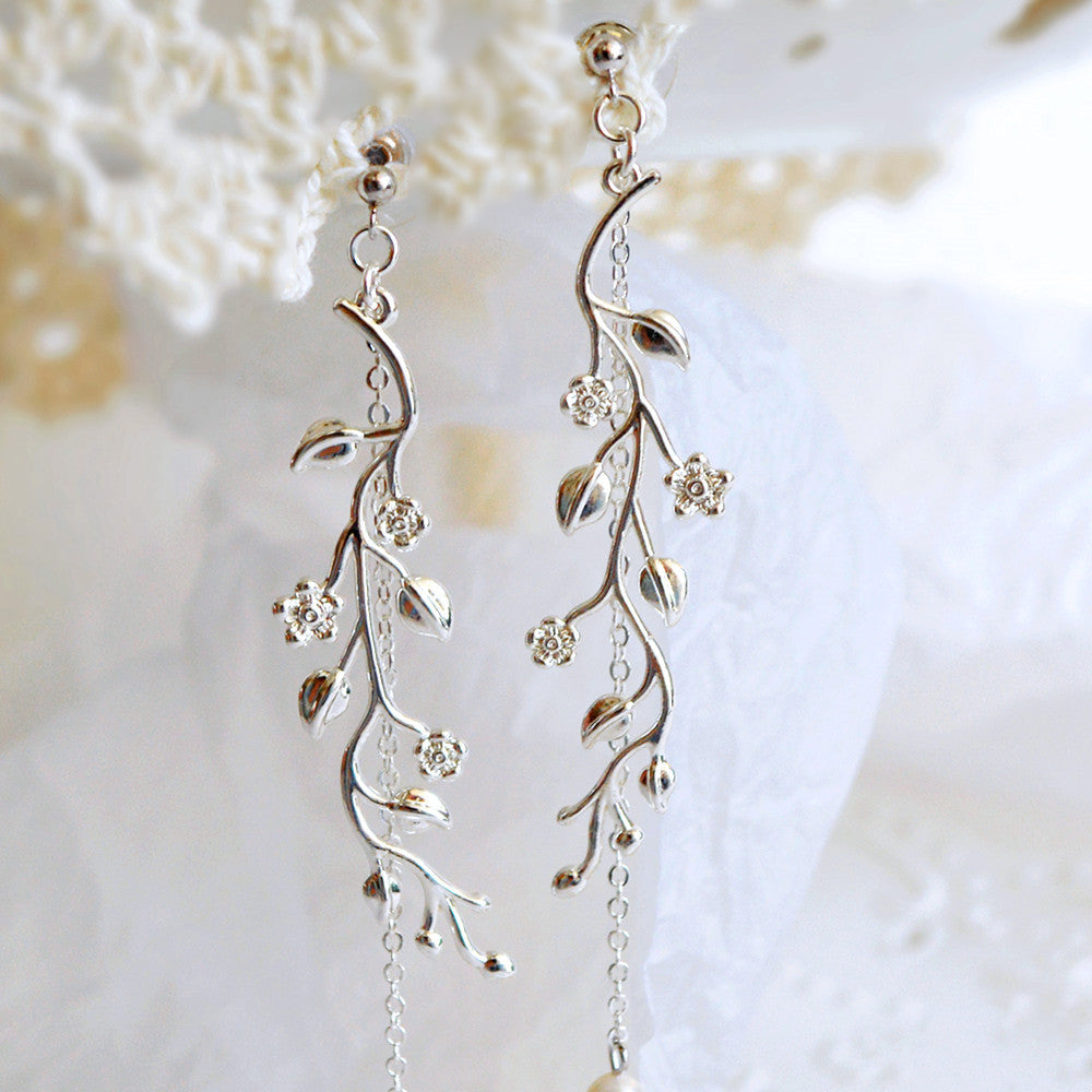 Fashion tassel sterling silver earrings Pi-Mart