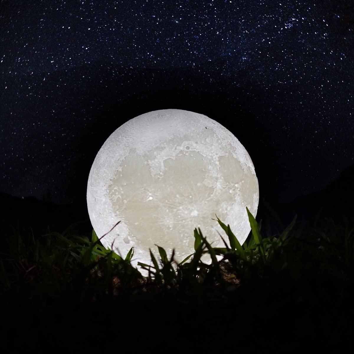 Moon Lamp Moon Light Night Light for Kids Gift for Women USB Charging and Touch Control Brightness 3D Printed Warm and Cool White Lunar Lamp - SJB-DIAMOND ELITES
