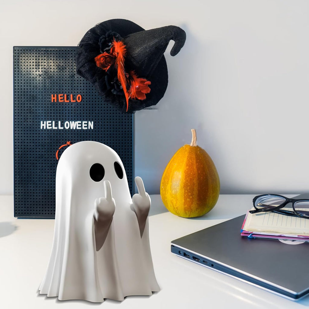 Halloween Ghost Figurine - Spooky Resin Ghost Statue, Cute Ghost Decor for Halloween Decorations, Porch and Indoor Spooky Home Decor (Ghost (1 Figurine)) - SJB-DIAMOND ELITES