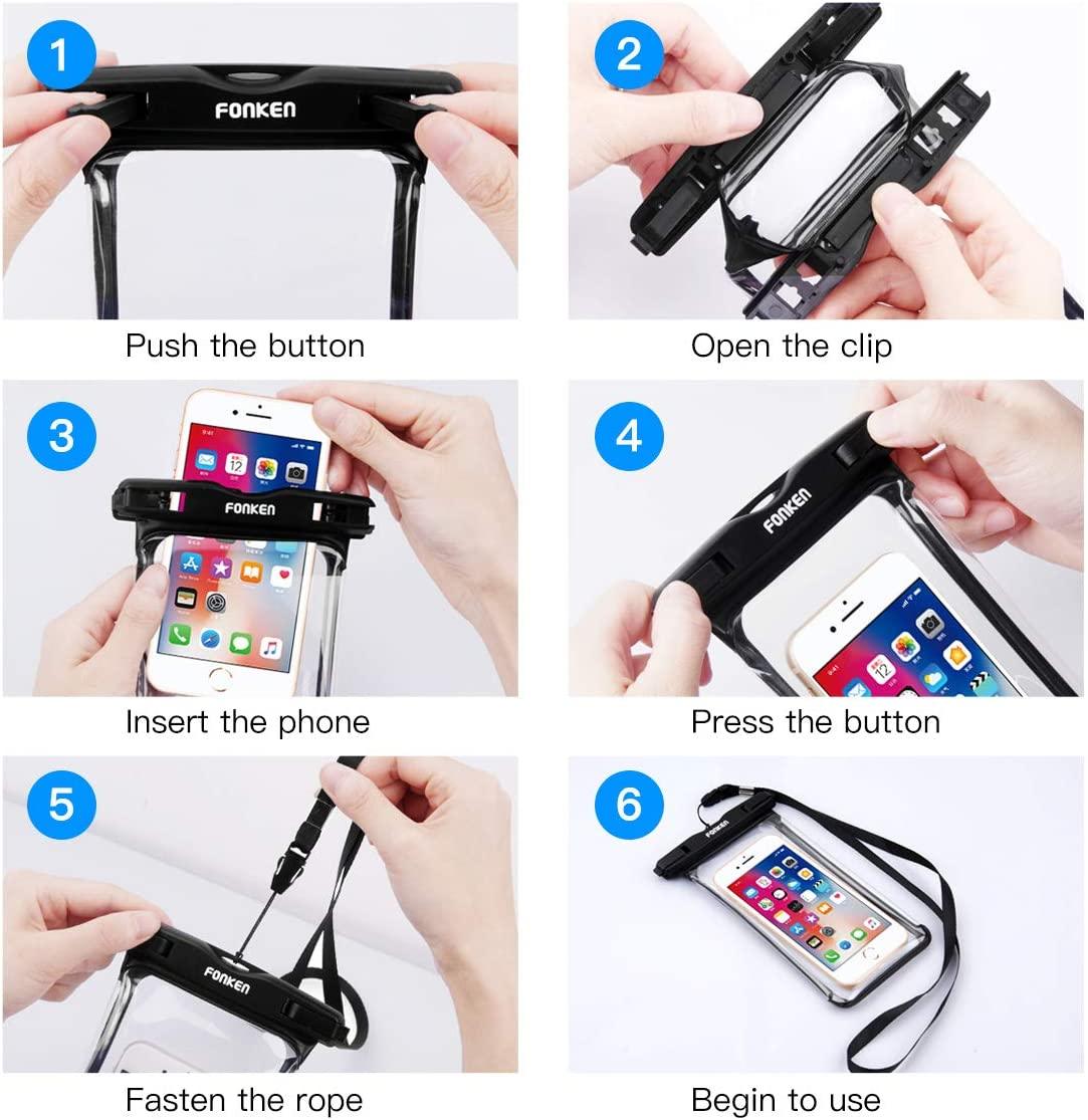 Modern Waterproof Case For Phone Full View Universal Soft Phone Cover For iPhone Water Proof Bag Waterproof Phone Case With Lanyard for iPhone Waterproof Bag Stevvex