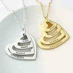 Grandma Heart Necklace, Personalized Grandma Jewelry, Nana Necklace