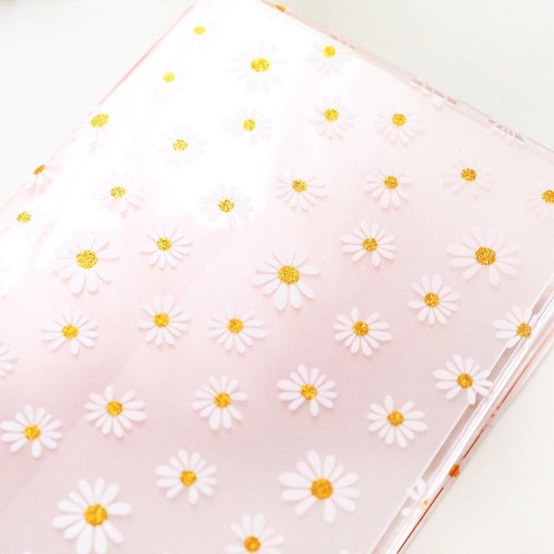 72 Pockets Book Album for PVC 3/4/5/6 Inch Album Daisy Printing 3 inch Photo paper Mini Films Transparent Photo Album Book Gifts For Friends And Coin Collectors Stevvex