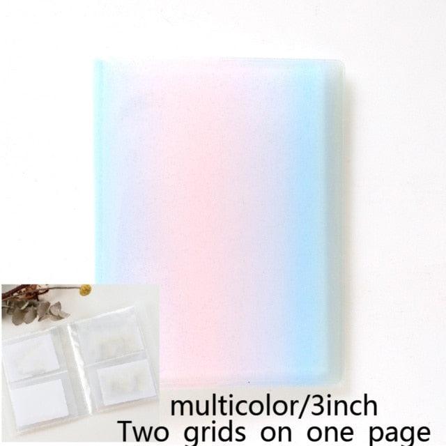 72 Pockets Book Album for PVC 3/4/5/6 Inch Album Daisy Printing 3 inch Photo paper Mini Films Transparent Photo Album Book Gifts For Friends And Coin Collectors Stevvex