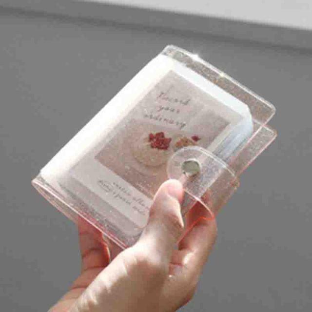 72 Pockets Book Album for PVC 3/4/5/6 Inch Album Daisy Printing 3 inch Photo paper Mini Films Transparent Photo Album Book Gifts For Friends And Coin Collectors Stevvex