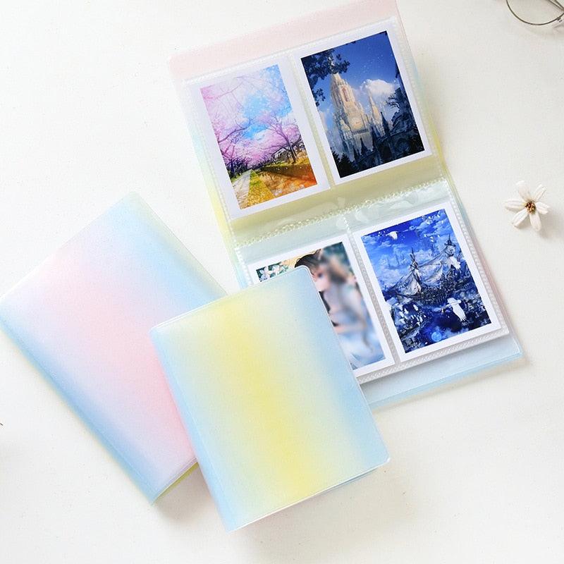 72 Pockets Book Album for PVC 3/4/5/6 Inch Album Daisy Printing 3 inch Photo paper Mini Films Transparent Photo Album Book Gifts For Friends And Coin Collectors Stevvex