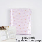 72 Pockets Book Album for PVC 3/4/5/6 Inch Album Daisy Printing 3 inch Photo paper Mini Films Transparent Photo Album Book Gifts For Friends And Coin Collectors Stevvex