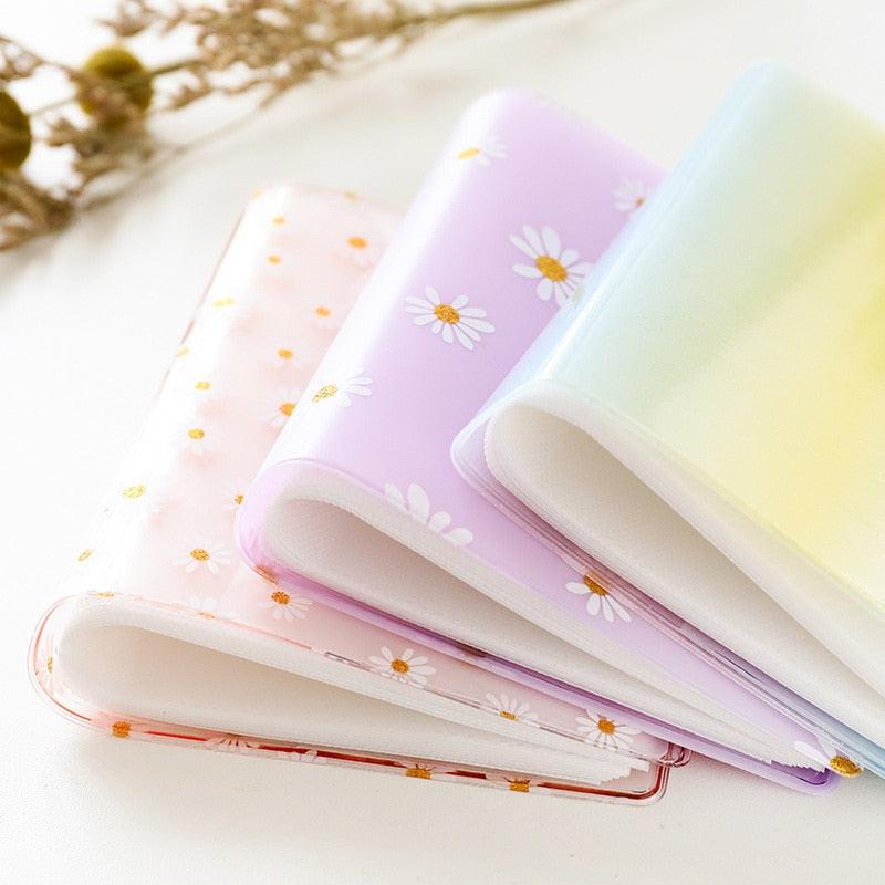 72 Pockets Book Album for PVC 3/4/5/6 Inch Album Daisy Printing 3 inch Photo paper Mini Films Transparent Photo Album Book Gifts For Friends And Coin Collectors Stevvex