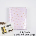 72 Pockets Book Album for PVC 3/4/5/6 Inch Album Daisy Printing 3 inch Photo paper Mini Films Transparent Photo Album Book Gifts For Friends And Coin Collectors Stevvex